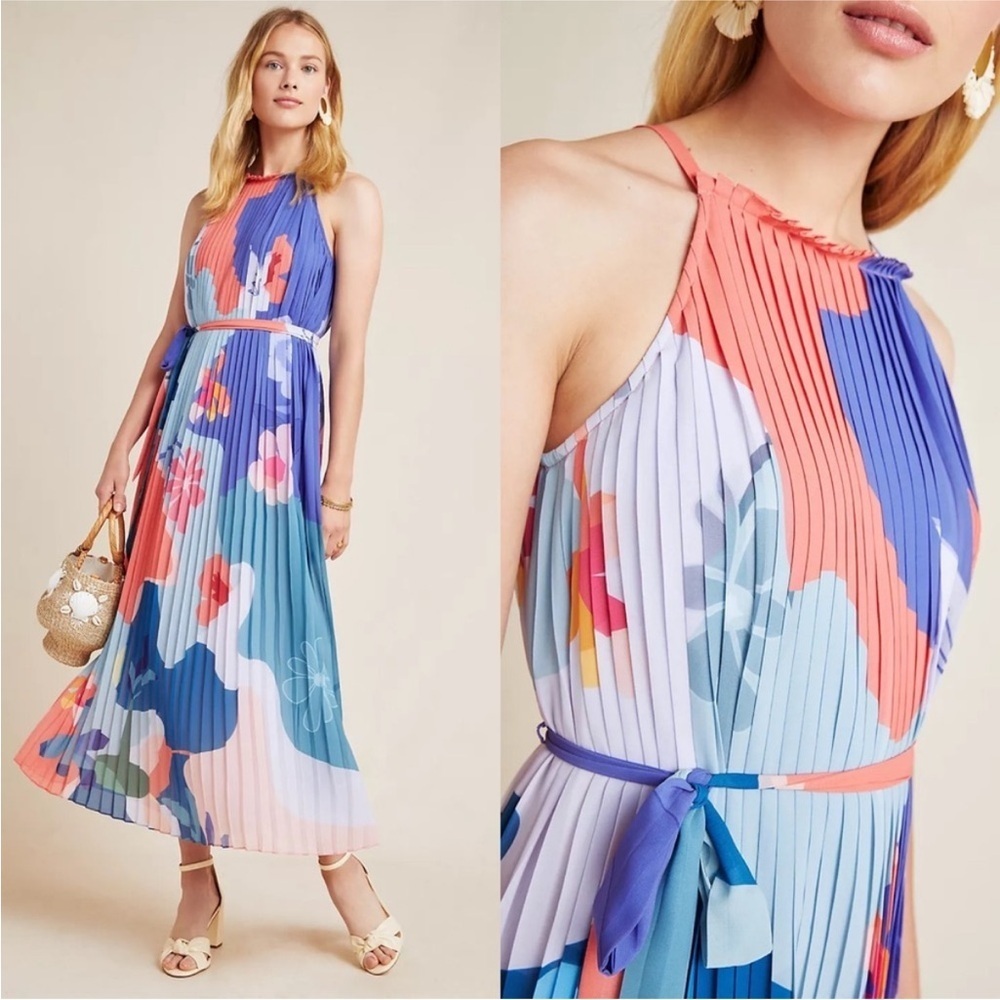 Anthropologie Encanta Abstract Maxi Dress Pankaj & Nidhi Size S